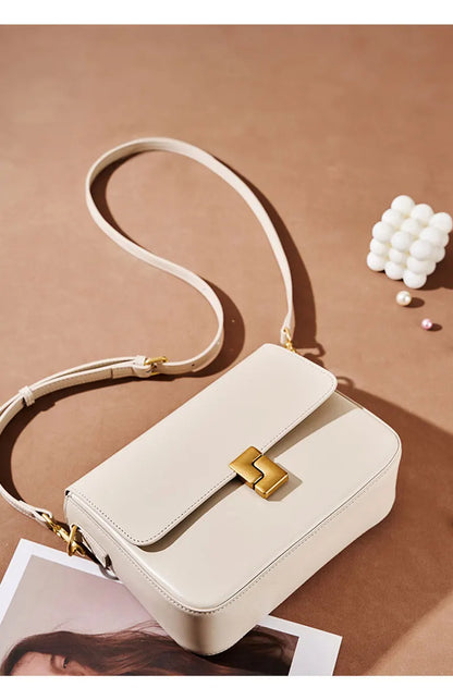 Luxury Genuine Leather Women Bag 2025 New Women's Shoulder Bag High Quality Cowhide Square Crossbody Bags Designer Handbags