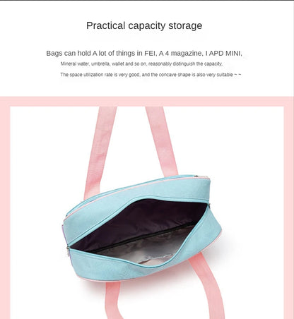 Japanese Preppy Style  Pink Uniform Shoulder School Bags for Women Girls Canvas Large Capacity Casual Luggage Handbags Totes