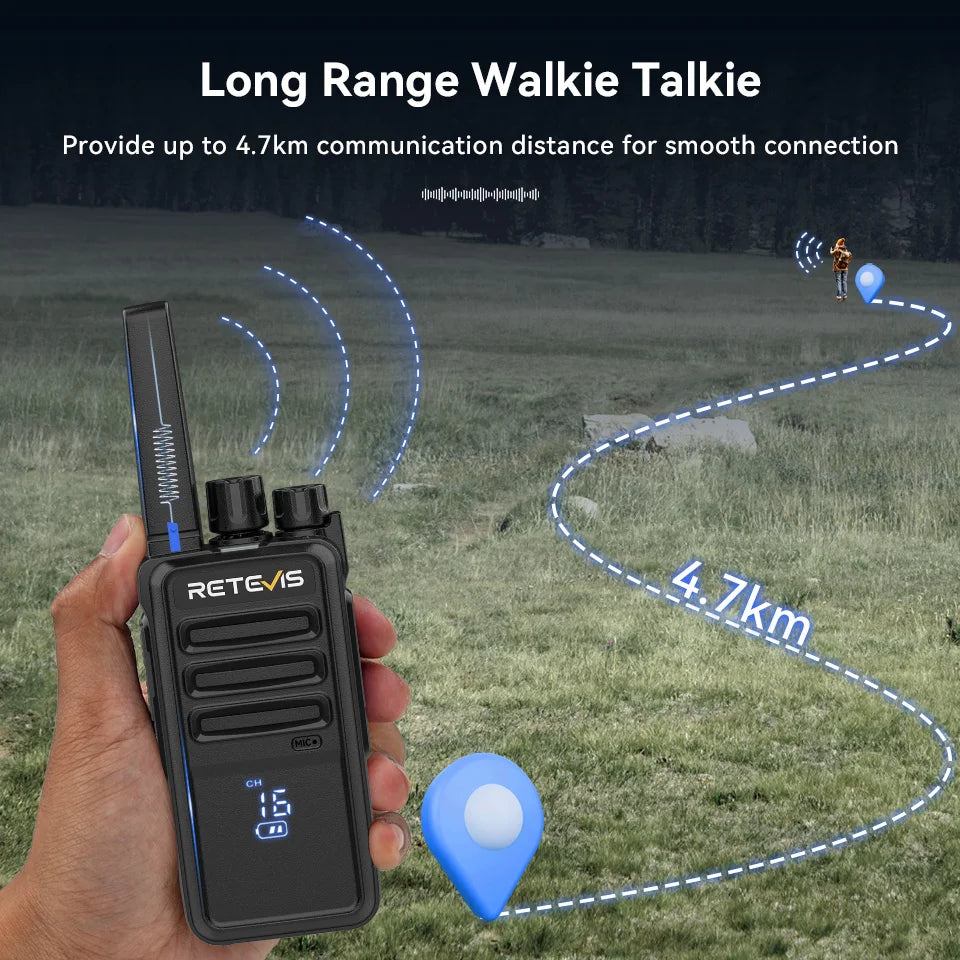 Retevis RT668H Walkie Talkie 10Pcs PMR446 License Free Hidden Screen Long Range Communication Walkie-talkies for Hotel Factory