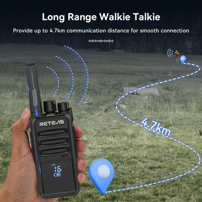 Retevis RT668H Walkie Talkie 10Pcs PMR446 License Free Hidden Screen Long Range Communication Walkie-talkies for Hotel Factory