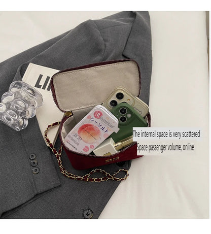 New Frosted Handbags Women's Square Bags Mini Lipstick Cosmetics Packs Ladies Handbags and Purse Niche Shoulder Crossbody Bags