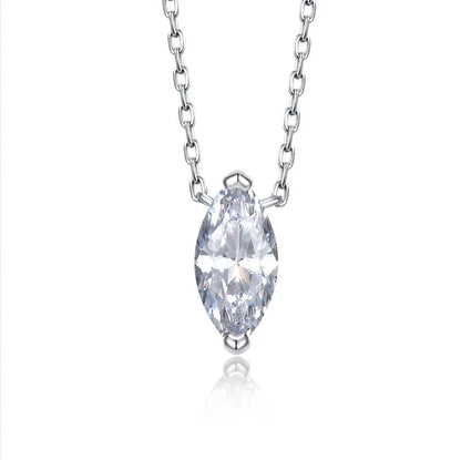1CT Marquise Moissanite Pendant Neckalce 925 Sterling Silver Plated Gold Water Drop Diamond Necklaces Certified For Women Daily