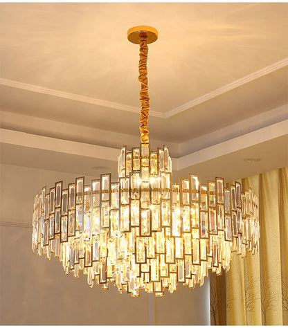 Luxury Crystal Ceiling Pendant Chandelier Lights Dining Room Chandeliers Lighting for Living Room Light Home Decor Lustre Salon