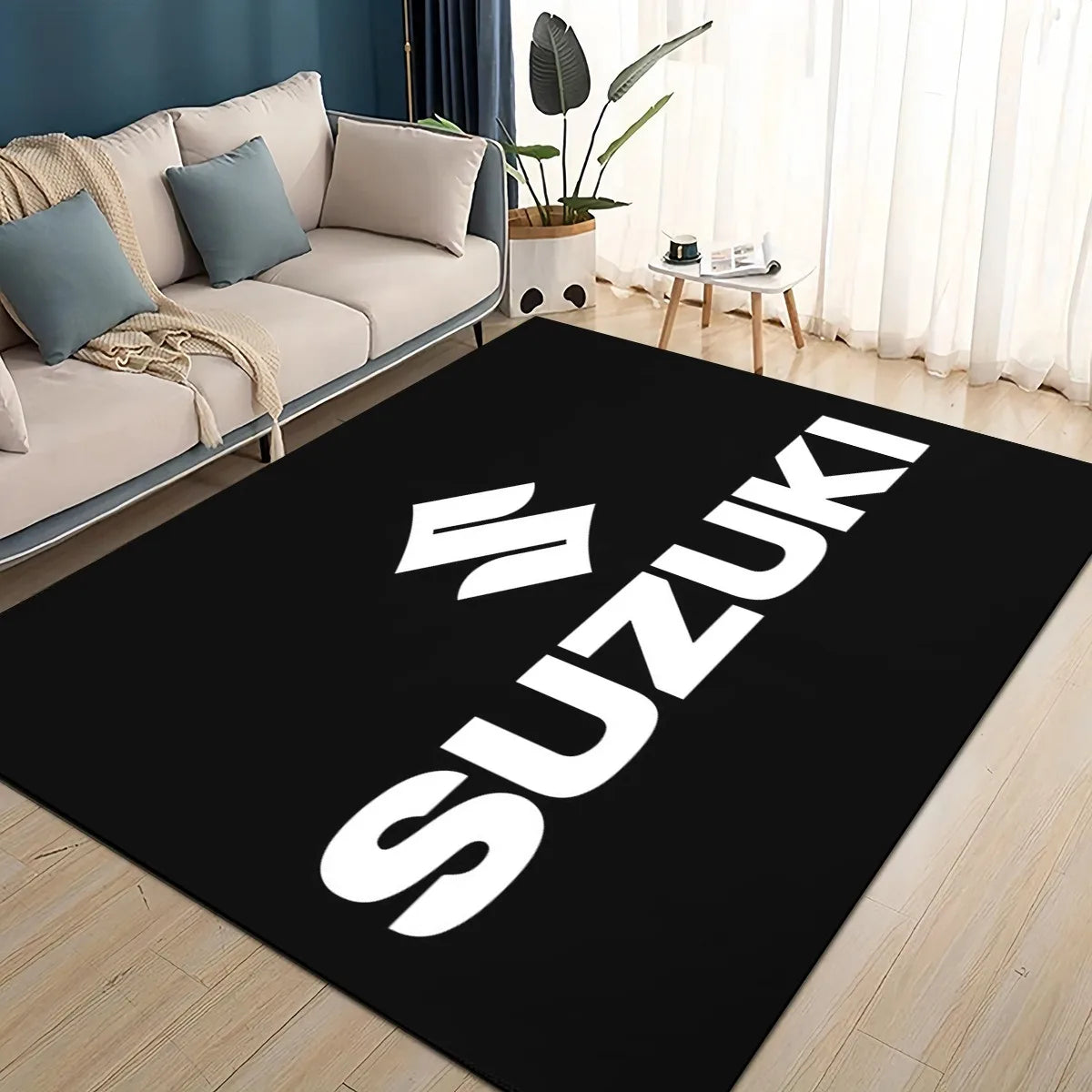 Suzuki Motorcycle Large Carpet Rug for Home Living Room Bedroom Sofa Doormat Decor Kids Play Area Non-slip Floor Mat Decoration