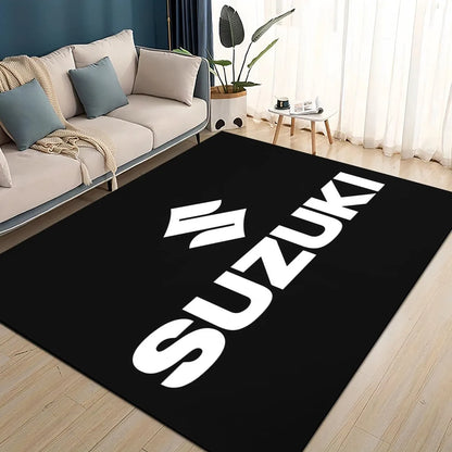 Suzuki Motorcycle Large Carpet Rug for Home Living Room Bedroom Sofa Doormat Decor Kids Play Area Non-slip Floor Mat Decoration