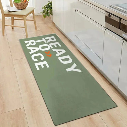 Ready To Race Crystal Velvet Motorcycle Mat, Anti-Slip Garage Floor Mat for Motorbike Parking, Oil Absorbent, Home Garage Decor
