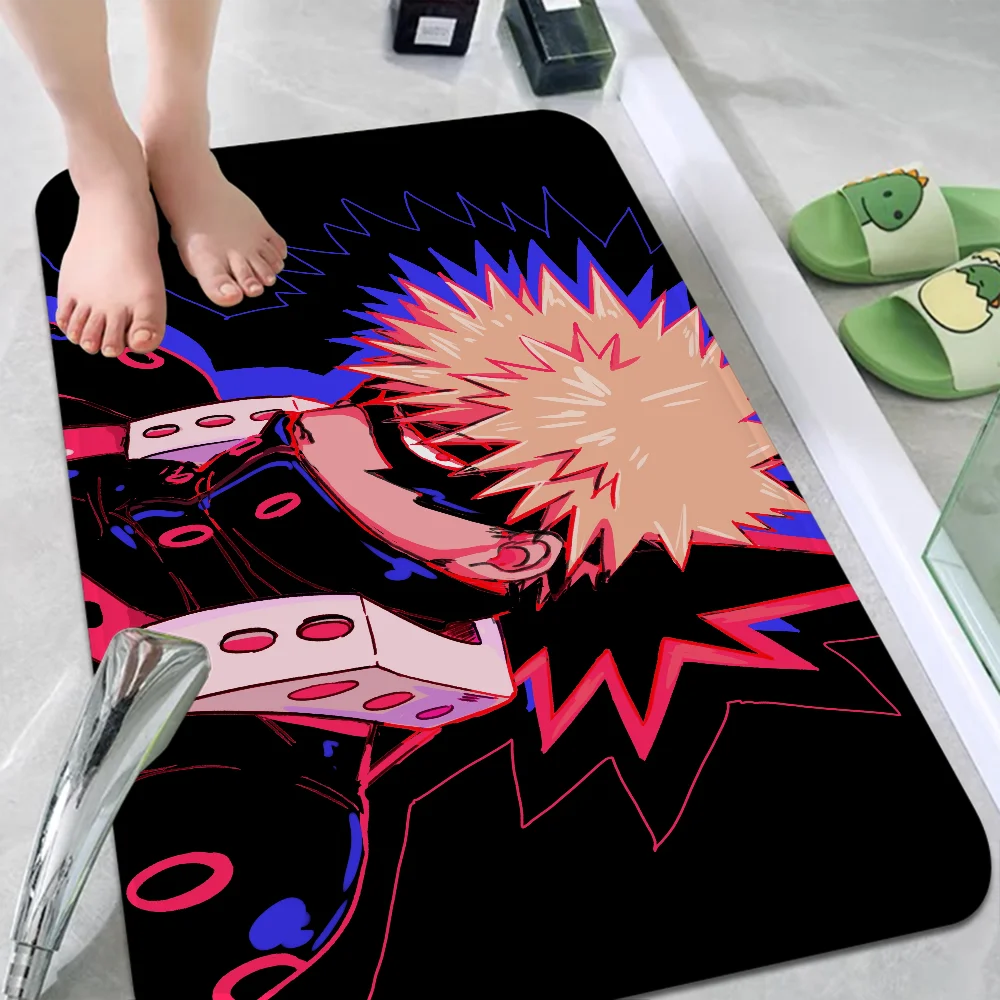 Bakugo Katsuki Floor Mat Non-Slip Laundry Room Mat Laundry Decor Balcony Child Living Room Bedside Mats