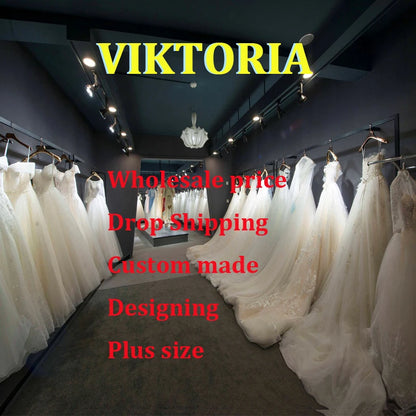 VIKTORIA Stylish Bow Wedding Dresses For Woman Bride Satin Backless Sleeveless Pleat Robe De Mariée Personalized Customized
