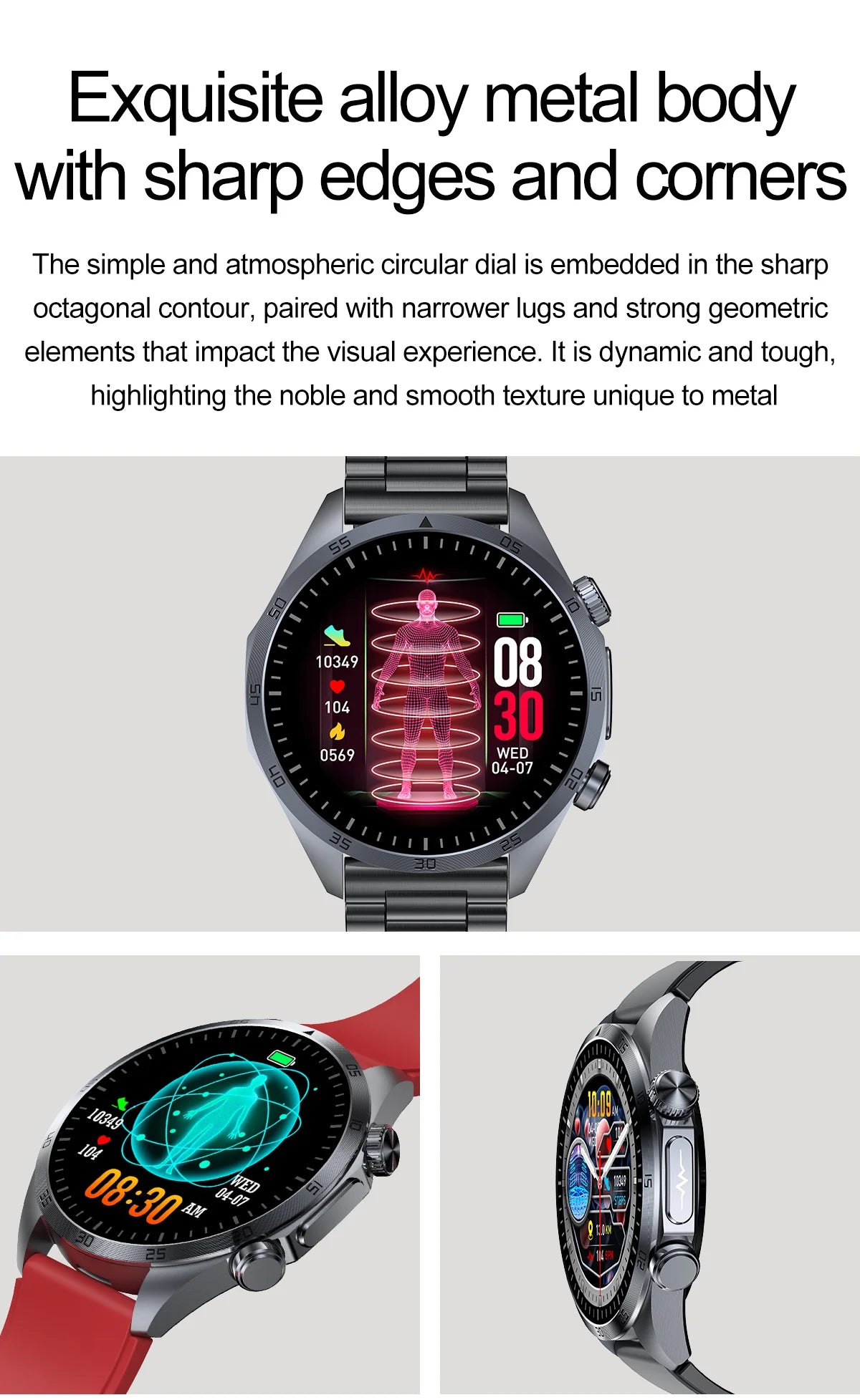 2026 New Medical Grade ECG Smart Watch Laser Treatment Accurate Measurement Blood Lipid Blood Oxygen BMI Sport Health Smartwatch