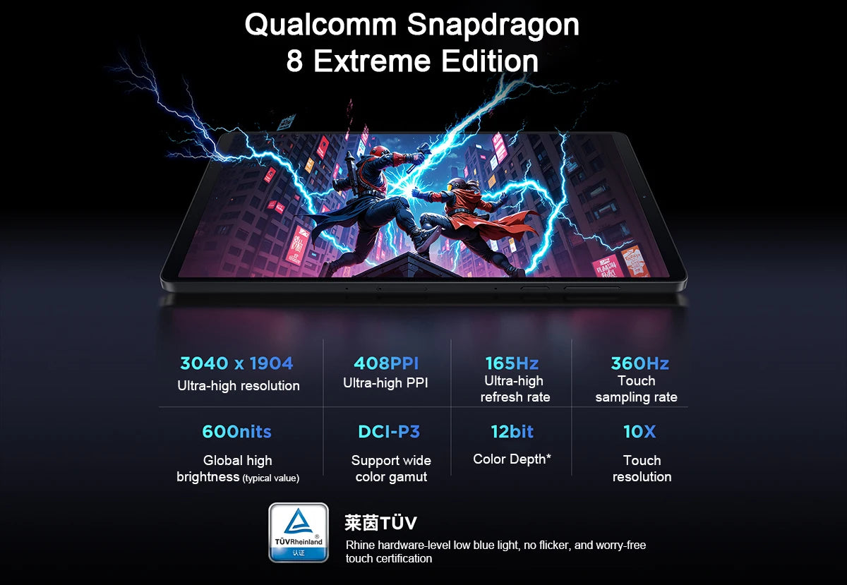 Original Lenovo Legion Y700 4th Gaming Tablet CN Version Snapdragon 8 Elite 8.8-inch 3K 165Hz Display 7600mAh Android 15 Pad PC