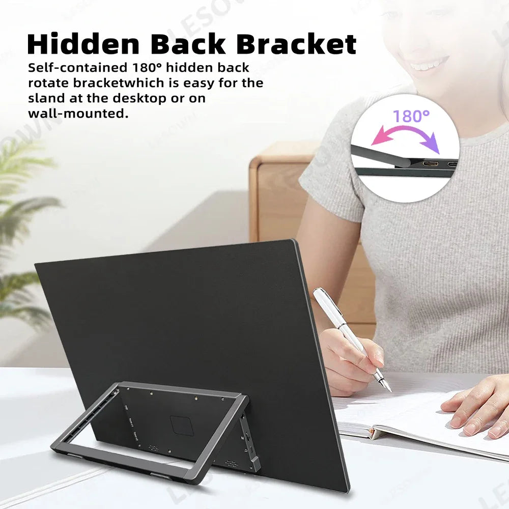 LESOWN 15.6 inch 4K Touchscreen Portable Monitor 1080P IPS USB-C HDMI Gaming Extended Display for Second Screen PS4/ 5 Switch