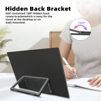 LESOWN 15.6 inch 4K Touchscreen Portable Monitor 1080P IPS USB-C HDMI Gaming Extended Display for Second Screen PS4/ 5 Switch