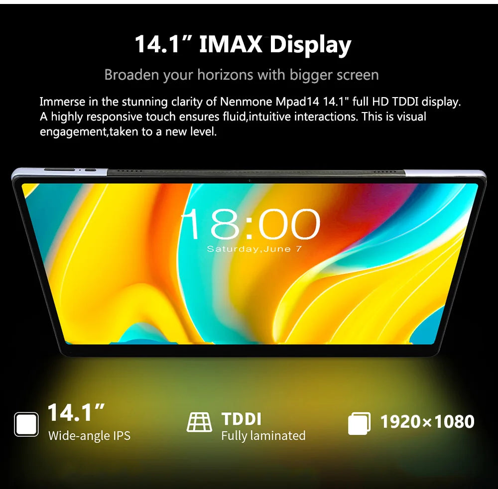 Global Version Real 14.1 inch Large Screen Tablet 256GB ROM Android 14 4G LTE 5G WiFi Tablets 14inch Планшет Laptop PAD 태블릿