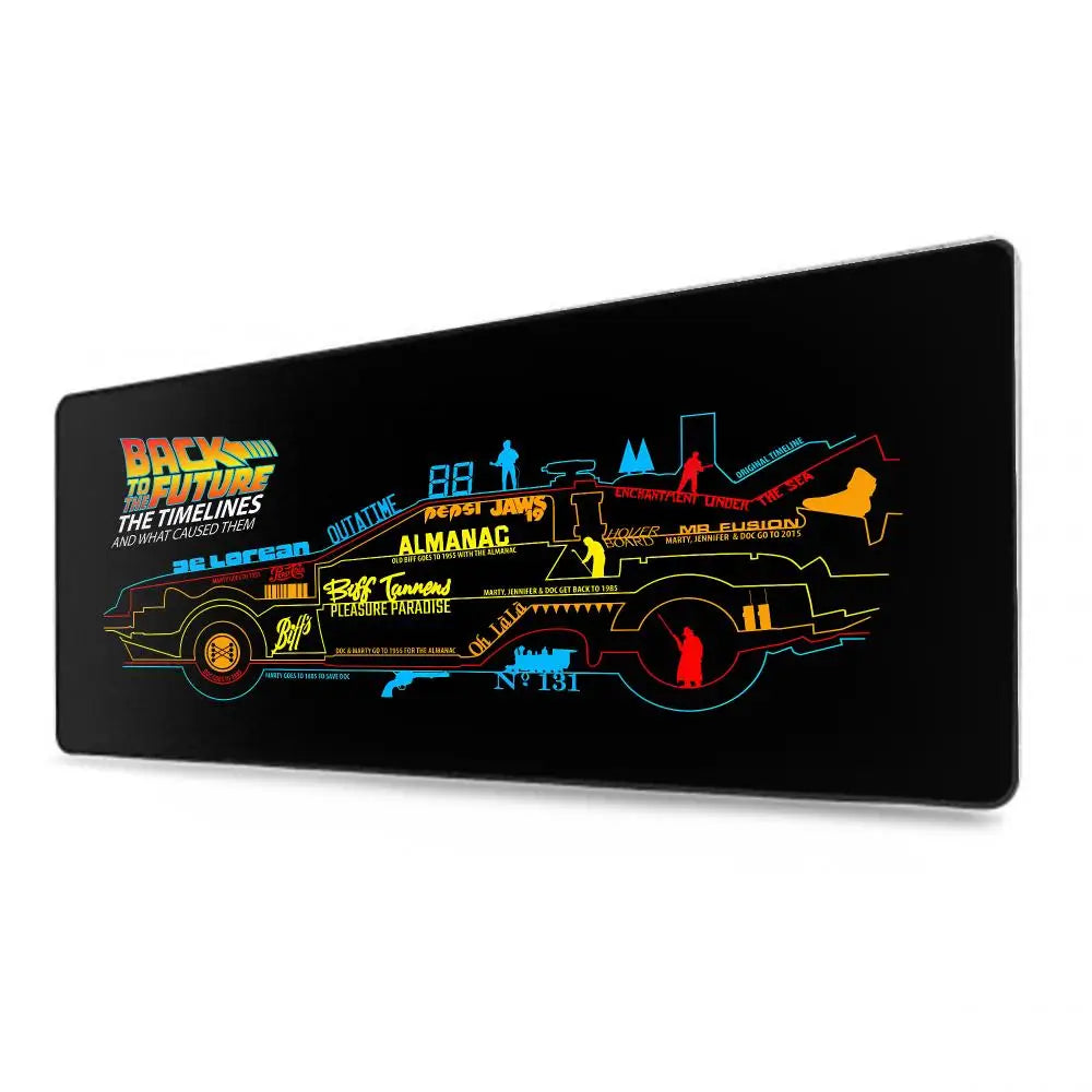 Come Back To The Future Mouse Pad Tablet Laptop xl desktop mouse mat cute HD printing Gaming keyboard pad Player 90x40 cm