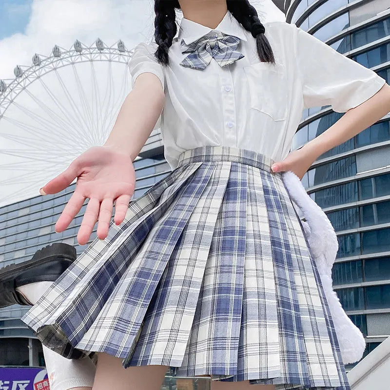 Japanese Bow Tie Skirt Set Student Pleated Skirt Jk Uniform Korean School Sexy Girl Preppy Style Seifuku Japanese School Uniform