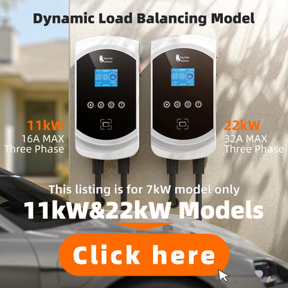 Feyree EV Charger Type2 Cable 32A 7.6kW Dynamic Load Balancing EVSE Wallbox APP Function 11kW 22kW Charging Station Electric Car