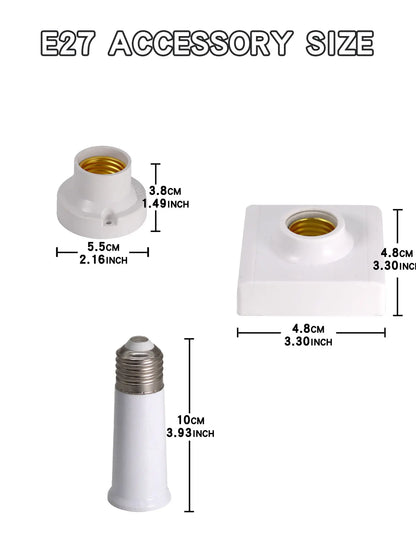 Three-Color Dimming LED E27 Ceiling Fan Lights with Remote Control Silent Dimmable Invisible Fan Light for Living Room Bedroom