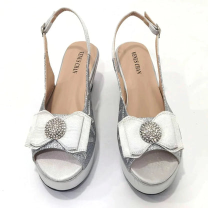 Sandals Woman Summer 2024 New Arrival Specially Designed Black African Women's Round Toe High Heels Suitable for Wedding Party
