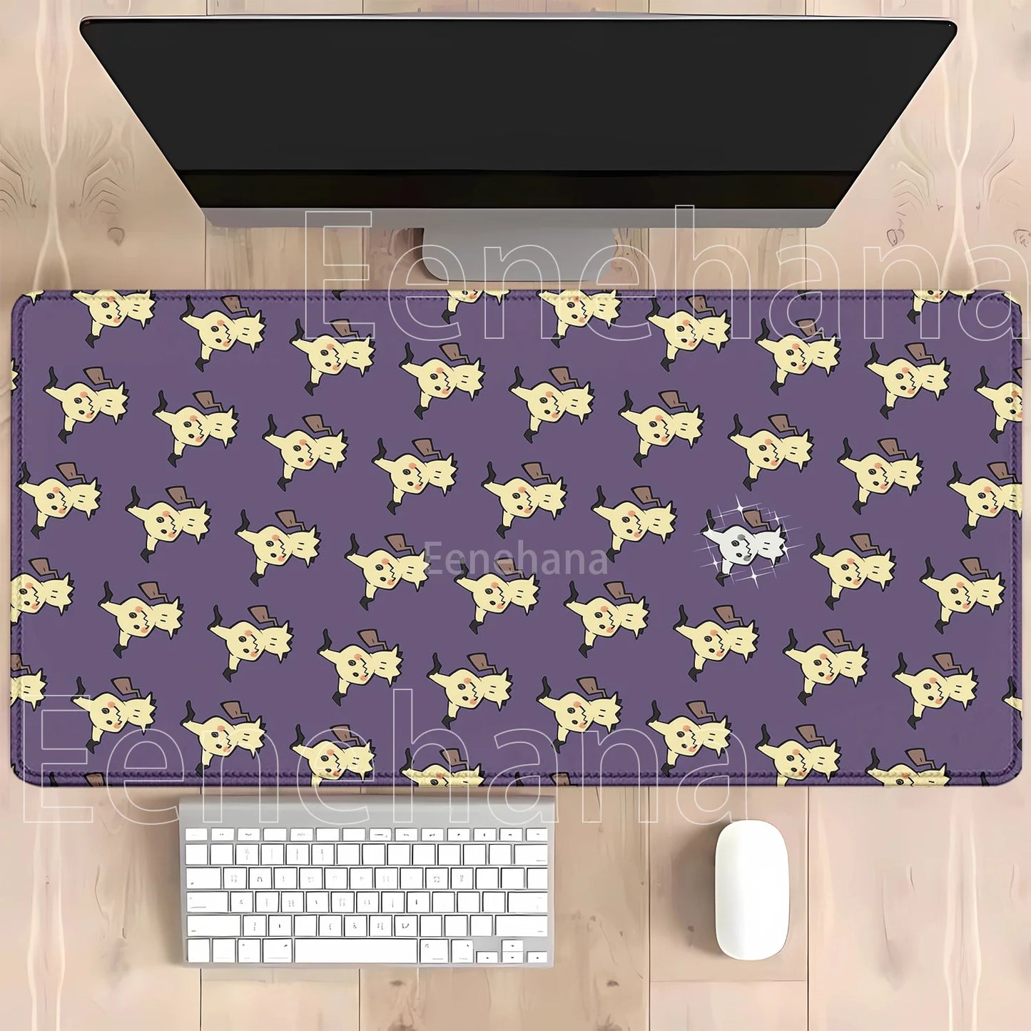 Gaming Pokemon Mimikyu Anime Kawaii PC Mouse Pad Keyboard Overlock Larger Mousepad PC Offices Non-slip Base HD Printing Desk Mat