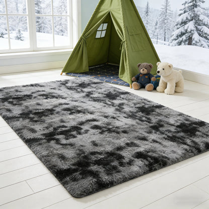 6x9 Ft Large Shag Rugs for Living Room Decor, Tie-Dyed Ultra Soft Fluffy Furry Area Rugs for Bedroom Indoor Floor, Aesthetic rug