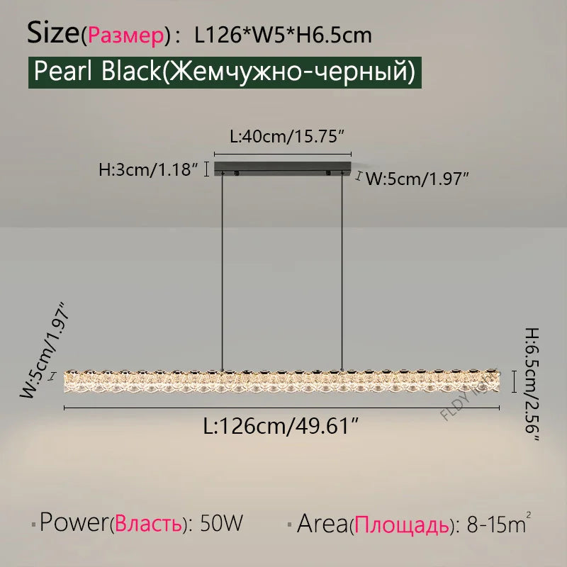 Modern island dining table pendant lights Italian light luxury long strip dining room island bar chandelier Kitchen pendant lamp