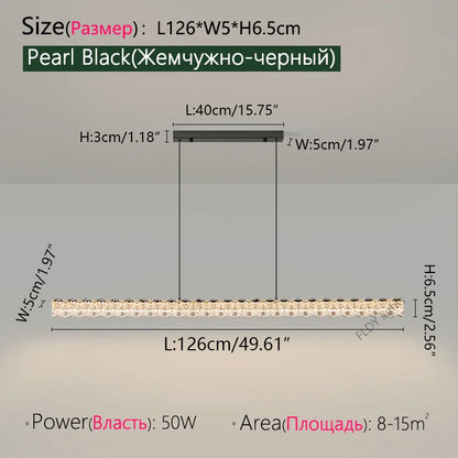 Modern island dining table pendant lights Italian light luxury long strip dining room island bar chandelier Kitchen pendant lamp