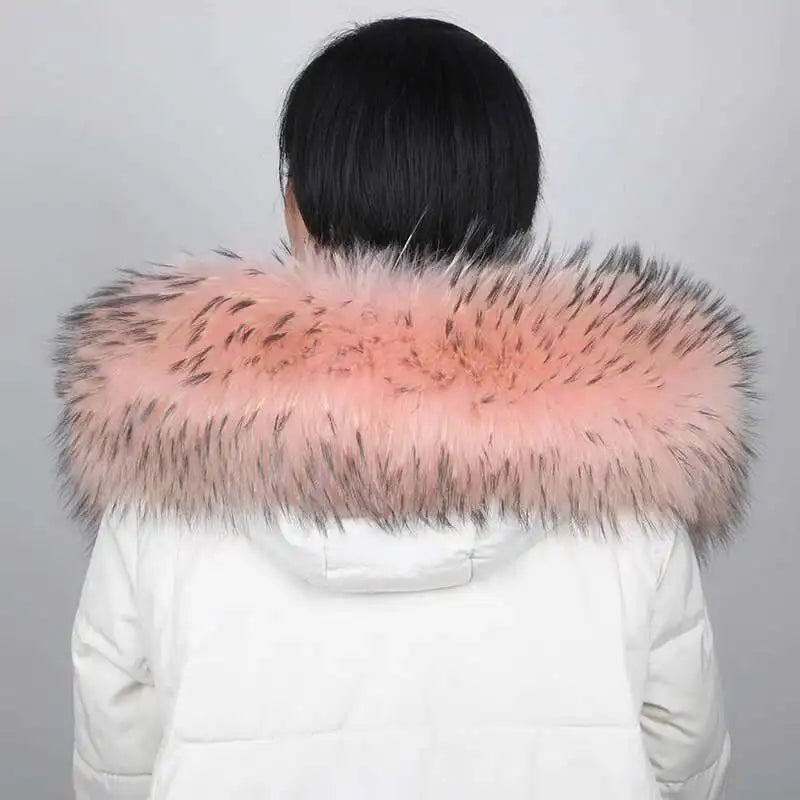 2025 Winter Raccoon Fur Collar Women Men Luxury Natural Fur Hood Trim Decors For Coat Jacket  Genuine Real Fur Shawls Scarves