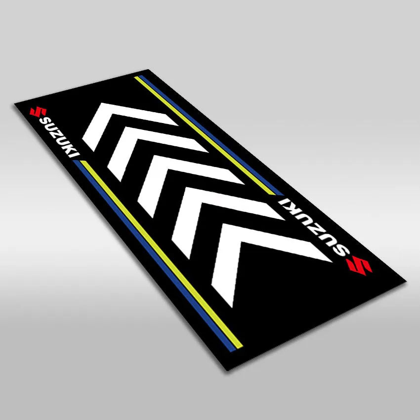 Motorcycle Display Carpet Suzuki Parking Mat Non Slip Garage Rug for Sports Racing Moto Electric Bike Entrance Home Decor