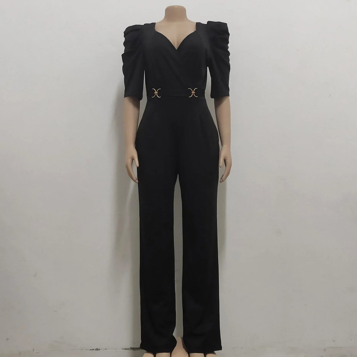 Yellow Rompers for Women XXL Fashion V Collar Short Sleeve Rompers Women Jumpsuits 2023 Club Lace Up High Waist Elegant Jumpsuit