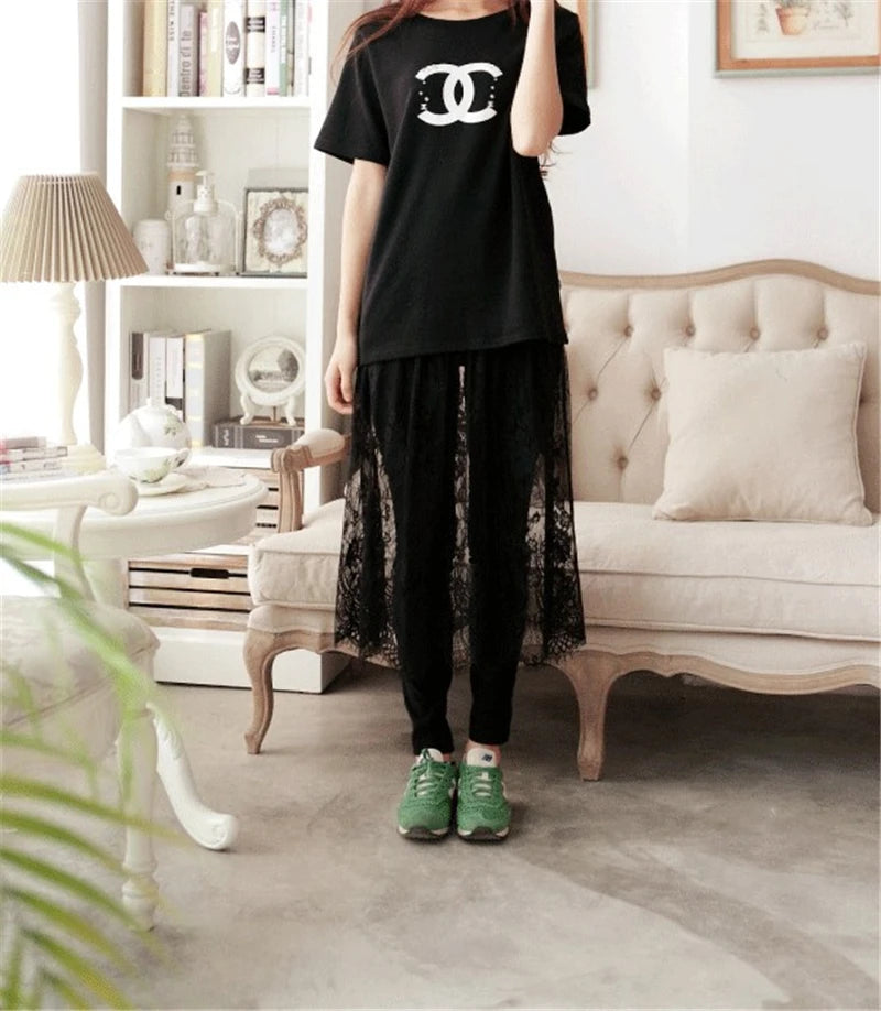 2023 New Fashion Summer Slips Women Casual Lace Transparent Midi Long Skirts Ladies Basic Skirt petticoat Underskirt