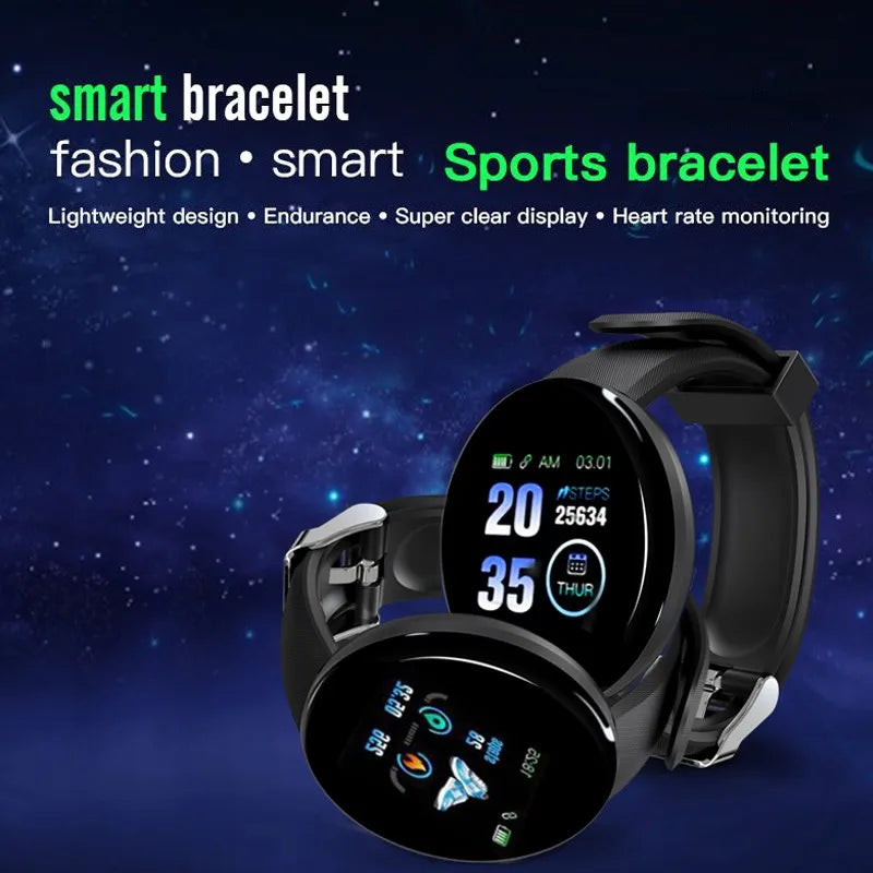 D18 Smart Watch Men Women Smartwatch Blood Pressure Waterproof Digital Watches Sports Fitness Tracker Watch for Apple Watch Band