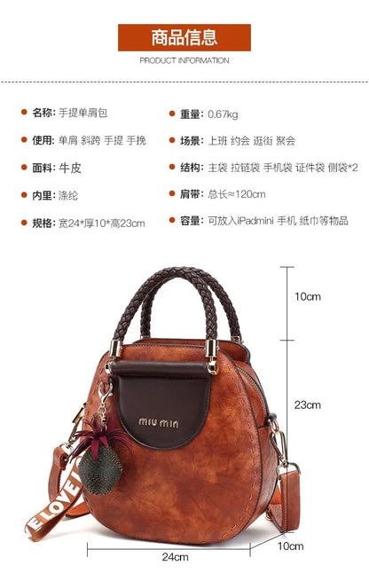 Vintage Women's Bag Luxury Designer Boston Style Women Shoulder Bag High Quality Fashion Crossbody Bags Female Handbags