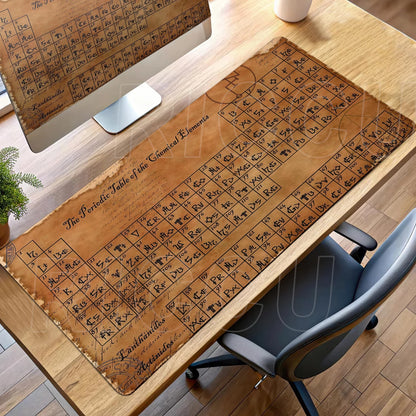 Periodic Table of Elements Mouse Pad Large Gaming Keyboard Mousepad with Stitched Edge Non-Slip Rubber Base Office PC Desk Mat