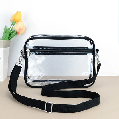 Clear PVC Crossbody Bags For Women, Waterproof Vacation Travel Beach Shoulder Bag For Outdoor, Summer Ladies Handbags Gifts
