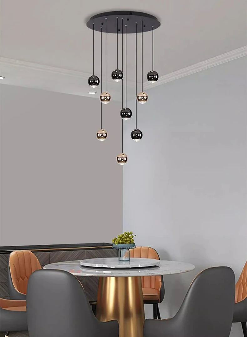 Modern Crystal stair chandelier lights indoor lighting Ceiling lamp hanging light led Chandeliers for living room indoor lightin