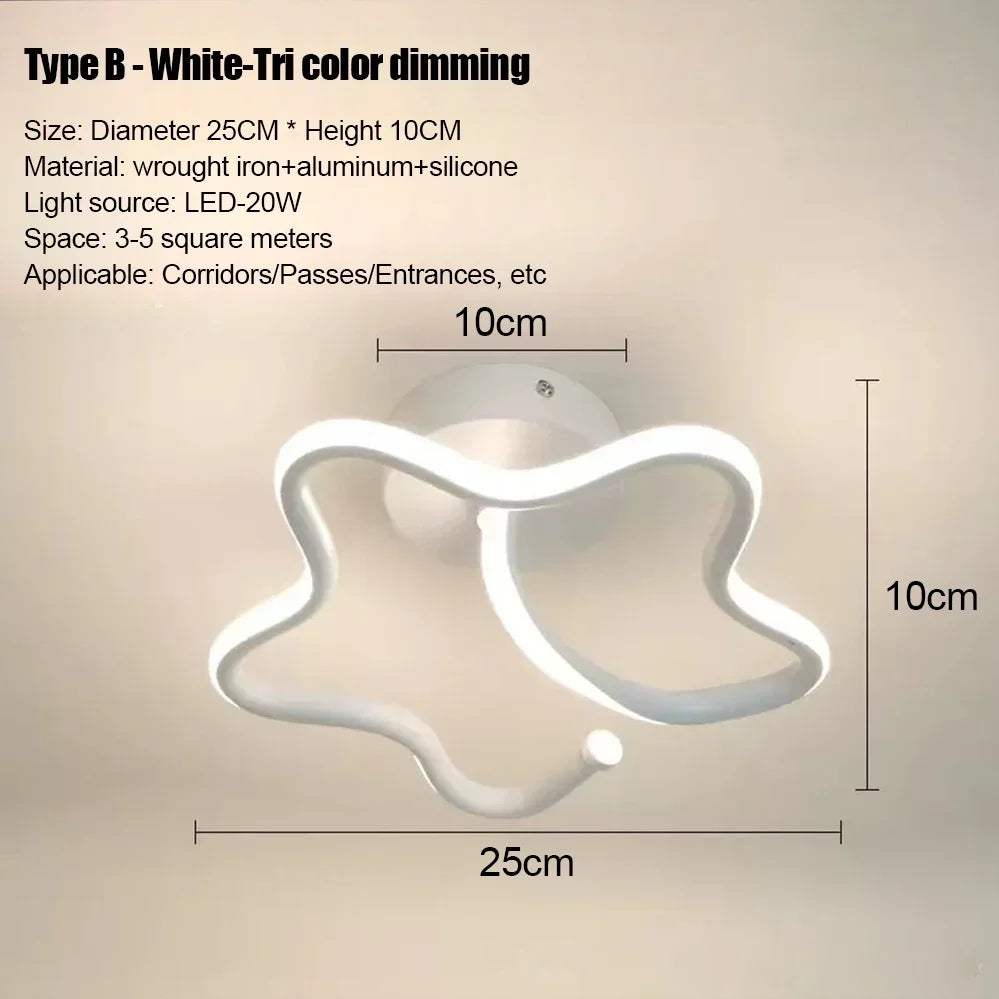 LED Strip Aisle Ceiling Lights Modern Minimalist Living Room Lamps For Balcony Entrance Home Decor Fixtures various styles
