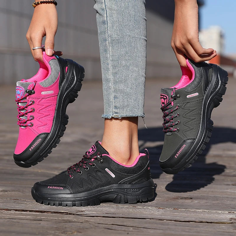 Outdoor Hiking Shoes for Women Anti Slip Comfortable Lightweight Luxury Brand Waterproof Platform Trekking New Women's Sneakers