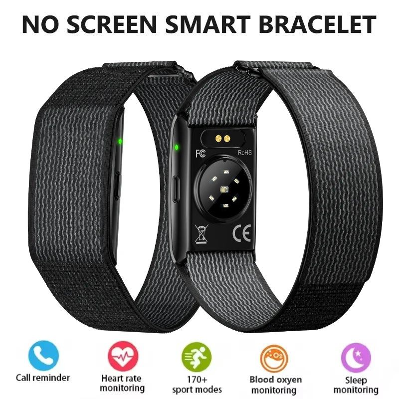 2026 No Screen Smart Watch for Men Women Fitness Tracker Heart Rate Blood Pressure Monitor HRV Sleep Sport Health Smart Bracelet