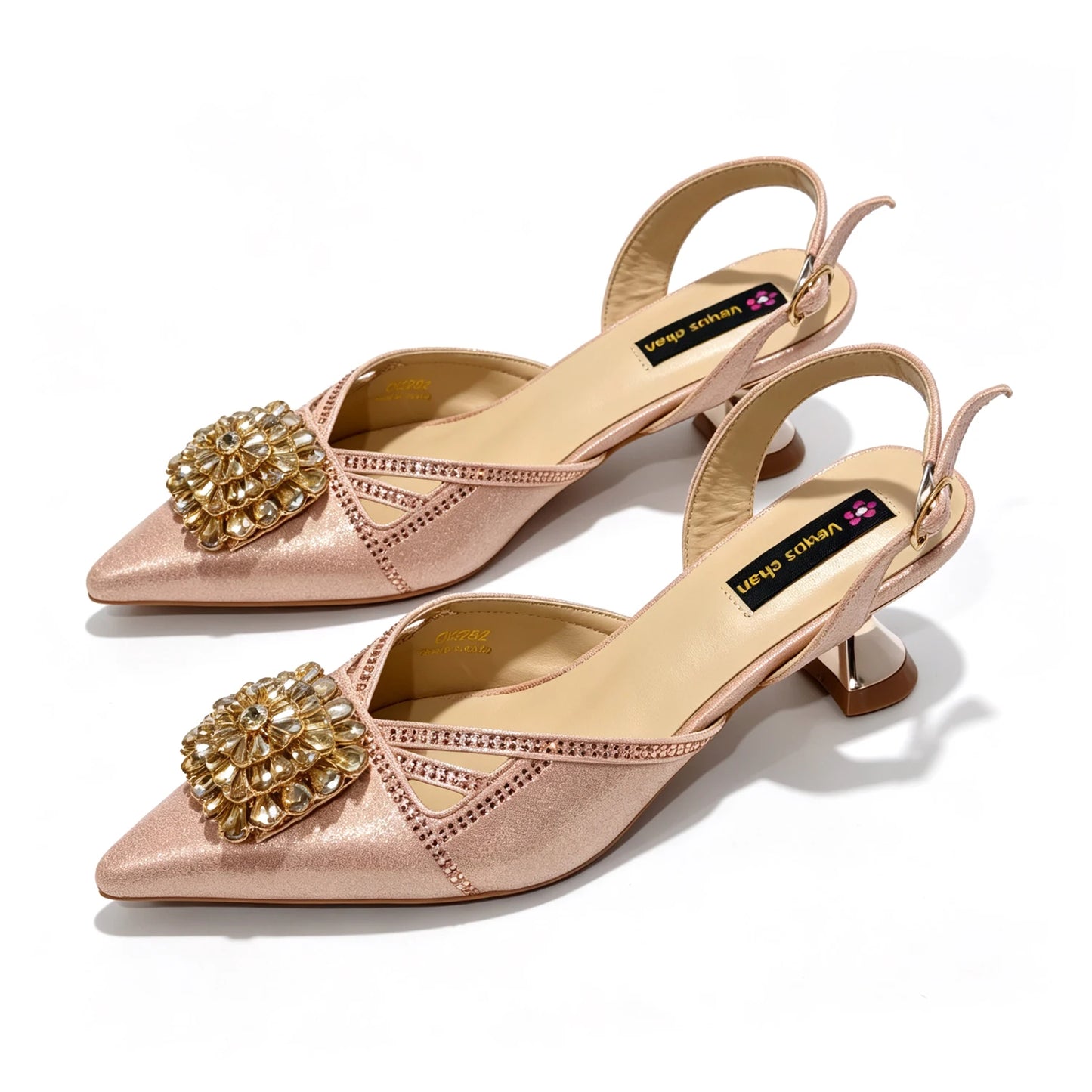New Shoes and Bags Matching Set Nigerian Women Heel Party for Women green Colour Italian Design Wedding INS Design