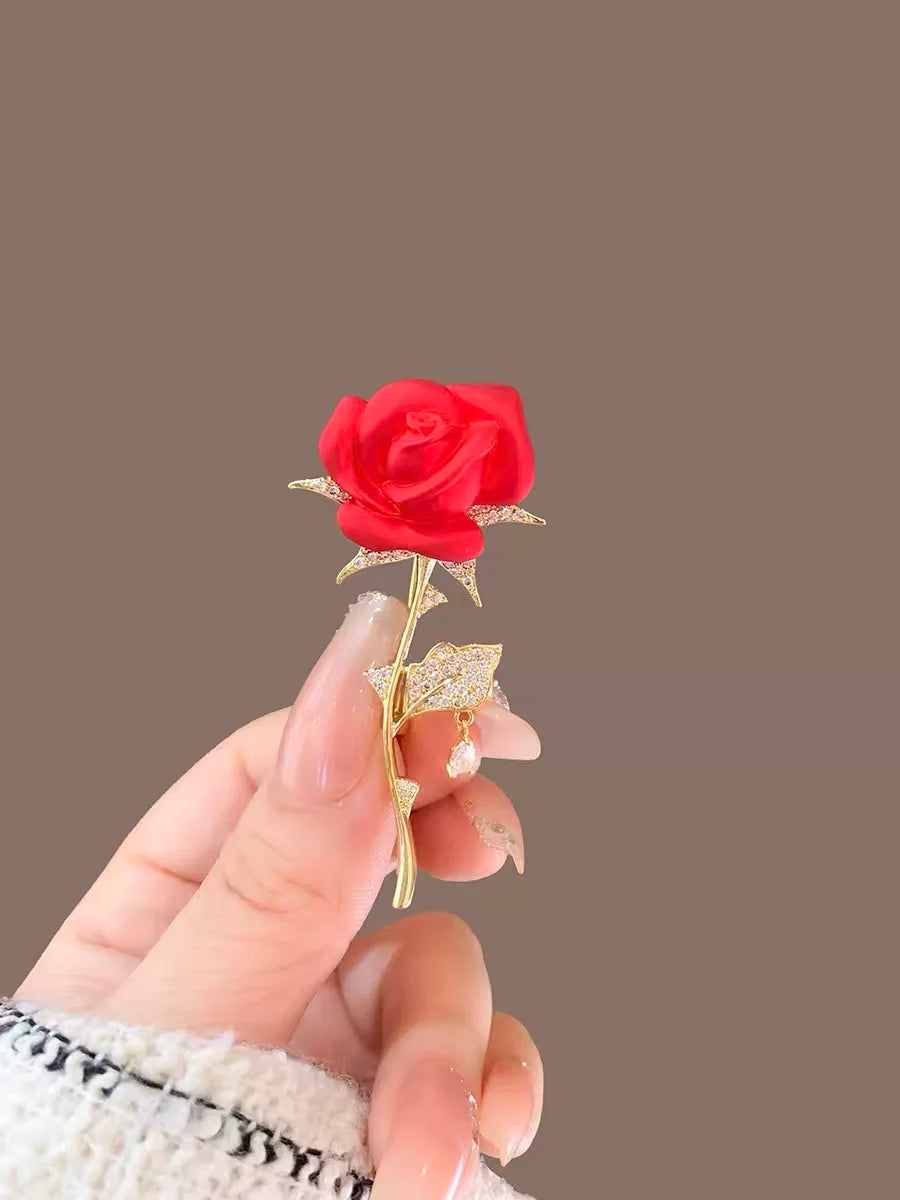 Elegant Crystal Bauhinia Brooches for Women Fashion Rhinestone Bouquet  Brooch Wedding Jewelry Clothing Coat Lapel Pins