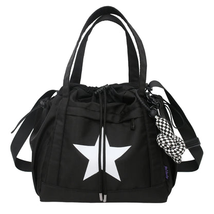 Women New Crossbody Bag Wholesale Large Capacity Couple Shoulder Bag New Casual Nylon Tote Bag Luxury Drawstring Handbag 2025