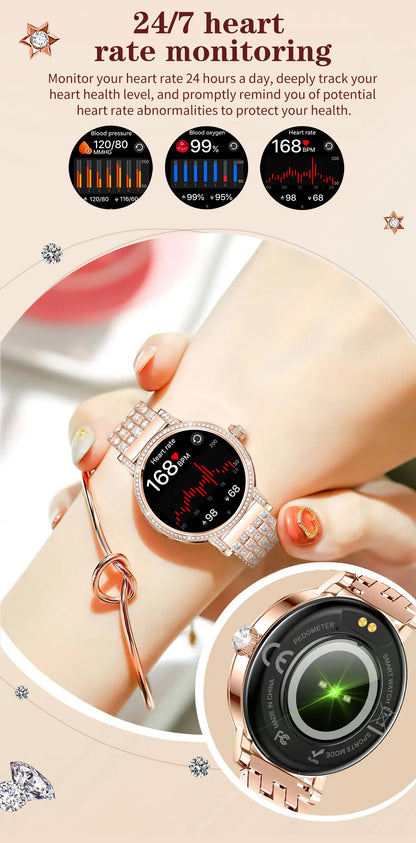 Luxury Bluetooth Call Smartwatch Women's Smart Watch Clock Ladies Gift Fitness Tracker Wrist Watches for Woman Android iOS 2026