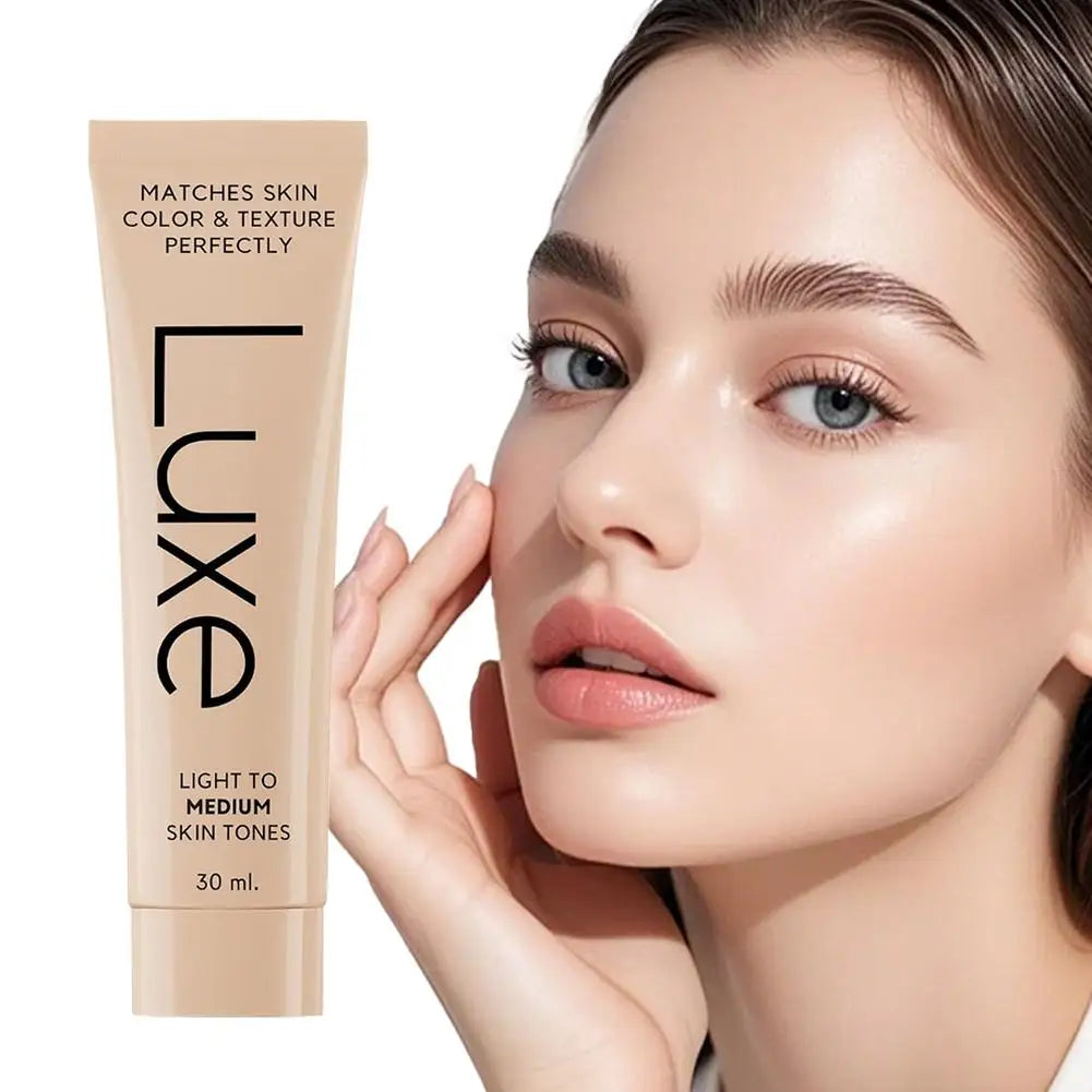 Korean Luxe Color-Adjusting Liquid Foundation Natural Matte Moisturizing Concealer Long Lasting Full Coverage Base Makeup