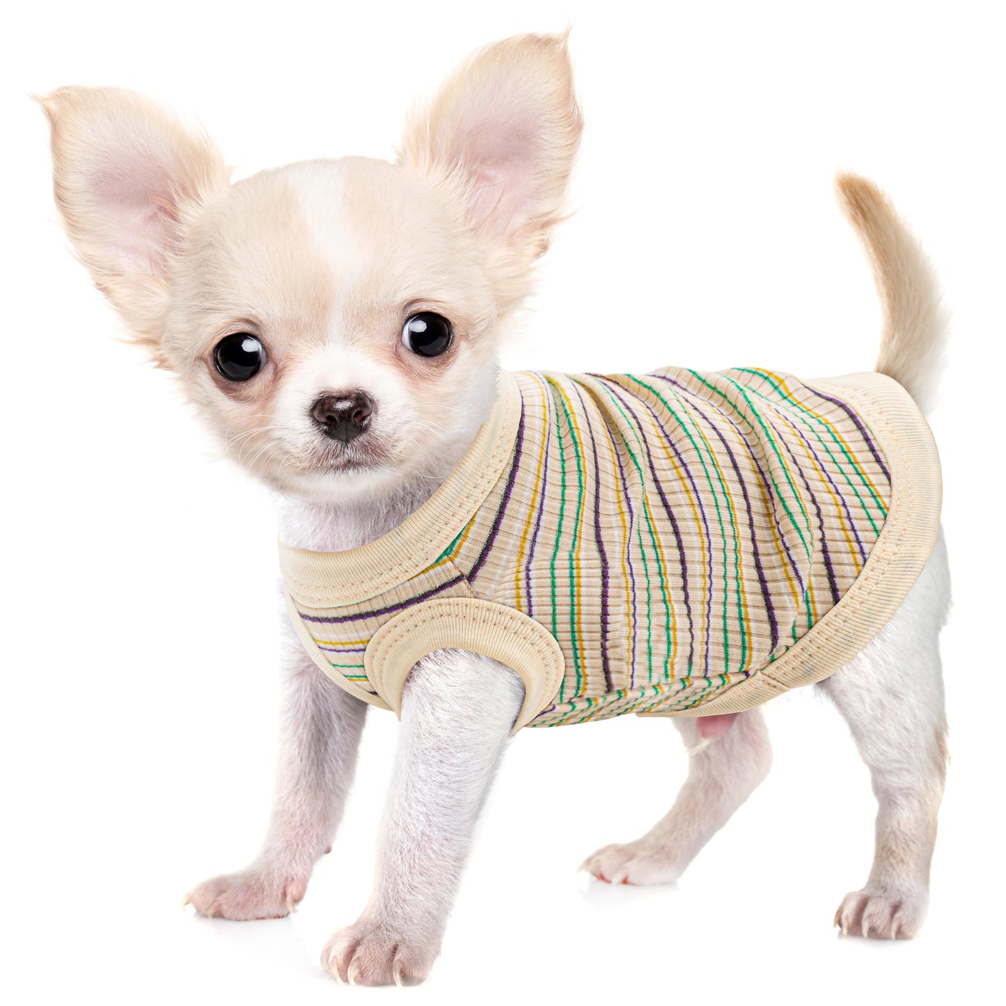 Rib Dog Shirt Vest for Small Dogs Chihuahua Puppy Clothes Tank Tee-Pink