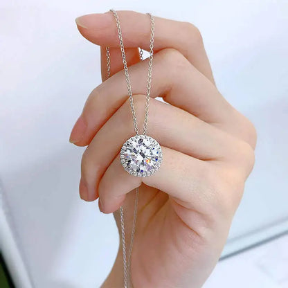 5CT D Color Moissanite Classic Pendant Necklace Fairy Necklace Real 925sterling Silver Women Fine Jewelry For Valentine's Party