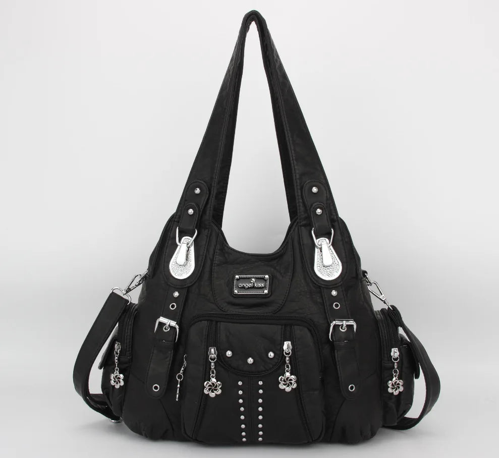 Fashion Handbags Women Shoulder Bags PU Leather Handbag Female Satchel Big-capacity Shoulder Purse Bag Bolsa Feminina