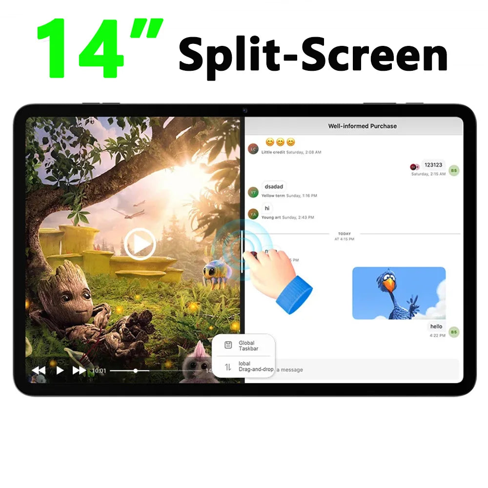 Mpad 15 Ultra Large Screen Android 15 Tablet PC 14 Inch 16+512GB 5G WiFi GPS Phone Call Capability Google Play Compatible Laptop