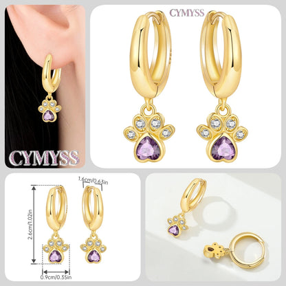 Original 925 Sterling Silver Heart Vintage Luxury Earrings Fashion 18K Gold Hoop Earrings for Women Piercing Jewelry Aretes 2026