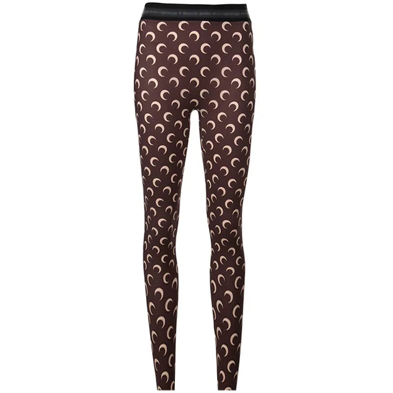Fashionable Women Printed Elastic Jumpsuit New Summer Casual Seamless Tight Thin Women's High Waisted Leggings