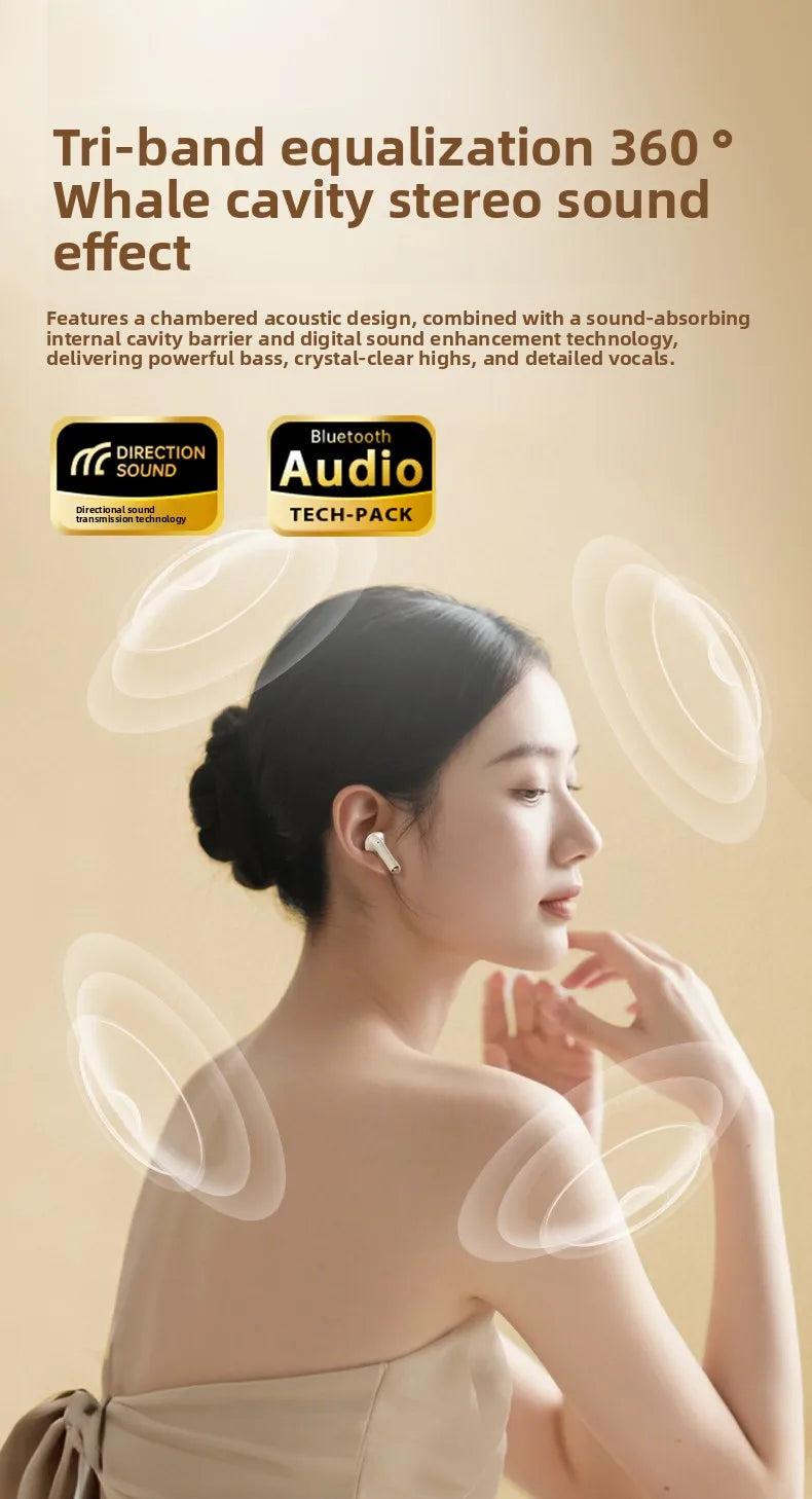 Original New Lenovo TWS Earphones EA166 Bluetooth V5.4 True Wireless Headphones Hi-Fi Sound Waterproof Headset Leather Texture